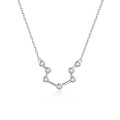 wholesale 925 Sterling Silver Austrian Crystals Zodiac Sign Pendant Necklaces Gifts for Her (Aries)-0-0