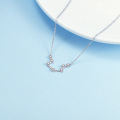 wholesale 925 Sterling Silver Austrian Crystals Zodiac Sign Pendant Necklaces Gifts for Her (Aries)-0-4