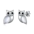 wholesale 925 Sterling Silver Owl Moonstone Stud Earrings for Women Gifts-0-0