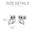 wholesale 925 Sterling Silver Owl Moonstone Stud Earrings for Women Gifts-0-1