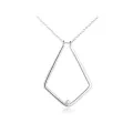 wholesale 925 Sterling Silver Geometric Cubic Zirconia Pendant Necklace for Women-0-0