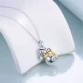 wholesale 925 Sterling Silver Snowman Crystal Pendant Necklace for Girls & Teenagers-0-4