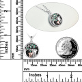 wholesale 925 Sterling Silver Elephant & Tree Photo Locket Pendant Necklace for Mother and Daughter-0-1