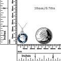 wholesale 925 Sterling Silver Blue Austrian Crystal Double Dolphins Pendant Necklace with Gift Box-0-1