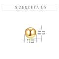 wholesale 18K Golden Solid 18K Gold Ball Stud Earrings - Small Round Ear Pins for Women (5 mm)-0-1