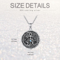 wholesale 925 Sterling Silver Blue Stone Ankh Eye of Horus Pendant Necklaces for Men Egyptian s-0-1