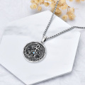 wholesale 925 Sterling Silver Blue Stone Ankh Eye of Horus Pendant Necklaces for Men Egyptian s-0-6