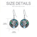 wholesale 925 Sterling Silver Abalone Shell Unicorn Moonstone Drop Earrings for Women-0-1