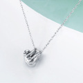 wholesale Sterling Silver Stone Cute Sloth Pendant Necklace for Women Girls Gifts-0-4