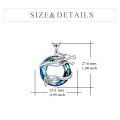 wholesale 925 Sterling Silver Blue Crystal Dragon Celtic Infinity Pendant Necklace s for Women Girls-0-1