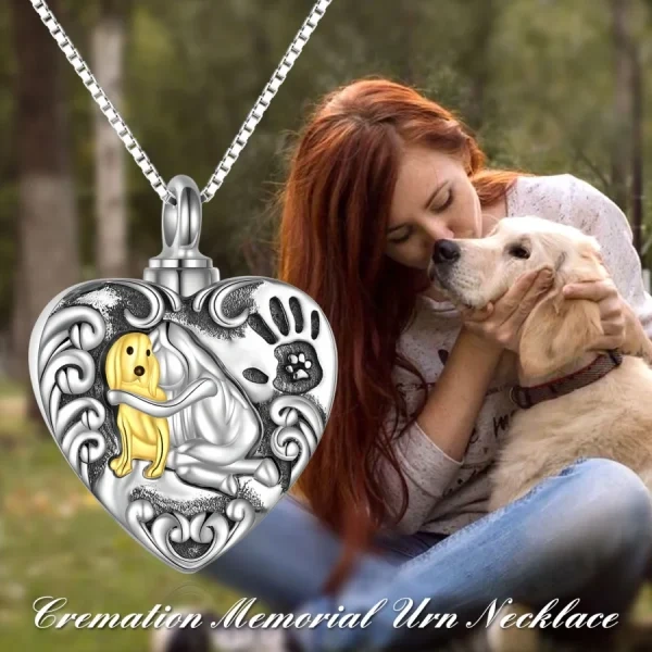 Sterling Silver Pet Dog Urn Necklaces-2