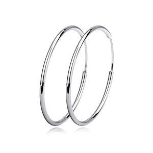 Sterling Silver 40MM Circle Hoop Earrings -0