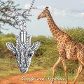 wholesale 925 Sterling Silver Giraffe Head Cremation Jewelry Keepsake Pendant Necklace for Ashes-0-2