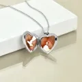 wholesale 925 Sterling Silver Sloth Heart Photo Locket Necklace for Women - Personalized Picture Frame s for Mothers Daughters Sisters-0-4