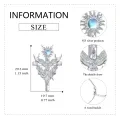 wholesale 925 Sterling Silver Moonstone Phoenix Cross Pendant Necklaces for Women Girls s-0-1