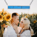 wholesale 925 Sterling Silver Rectangle Turquoise Stone Pendant Chain Necklaces Boho Chic s for Her-0-1