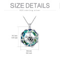 wholesale 925 Sterling Silver Turtle Urn Necklace with Rainbow Crystal and Skull Charm for Pet or Human Ashes Keepsake  48 Chain Included-0-1