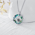 wholesale 925 Sterling Silver Turtle Urn Necklace with Rainbow Crystal and Skull Charm for Pet or Human Ashes Keepsake  48 Chain Included-0-4