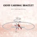wholesale 925 Sterling Silver Cardinal and Cross Charm Bracelet with Red Birds - Adjustable Sympathy  for Women-0-3
