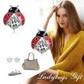 wholesale 925 Sterling Silver Ladybug Stud Earrings with Cubic Zirconia - Cute Insect s for Women and Girls-0-2