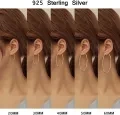 wholesale Sterling Silver Circle Endless Hoop Earrings for Women 20 70mm-0-6