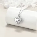 wholesale 925 Sterling Silver Heart-Shaped Rose & Cardinal Keepsake Urn Pendant Necklace with Funnel and Chain (18+2) - Memorial Ashes Holder Jewelry for Women-0-5