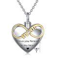 wholesale 925 Sterling Silver Heart Infinity Mom Memorial Keepsake Pendant Necklace with Funnel and Chain-0-1