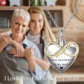 wholesale 925 Sterling Silver Heart Infinity Mom Memorial Keepsake Pendant Necklace with Funnel and Chain-0-3
