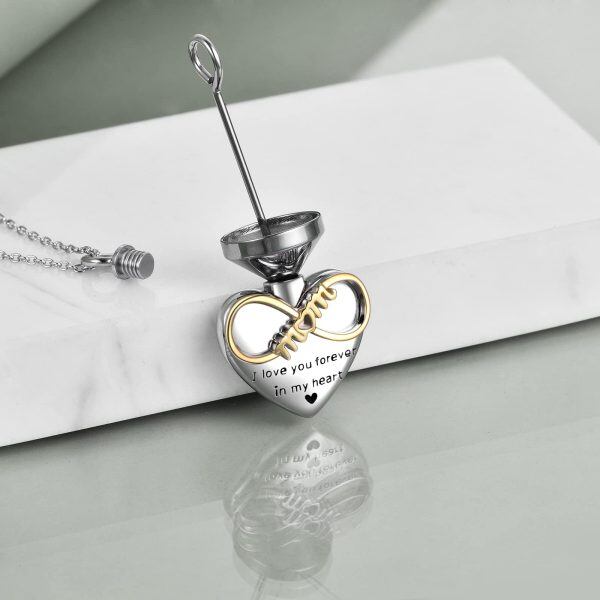 Sterling Silver Infinity Heart Mom Urn Necklace-6