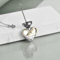wholesale 925 Sterling Silver Heart Infinity Mom Memorial Keepsake Pendant Necklace with Funnel and Chain-0-6