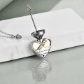 wholesale 925 Sterling Silver Heart Infinity Mom Memorial Keepsake Pendant Necklace with Funnel and Chain-0-7