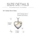 wholesale 925 Sterling Silver Heart Infinity Mom Memorial Keepsake Pendant Necklace with Funnel and Chain-0-9