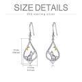 wholesale 925 Sterling Silver Metal Moon and Cat Earrings - Unique Design Gifts for Women & Girls-0-6