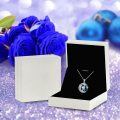 wholesale 925 Sterling Silver Pink Heart & Blue Swirls Moon Star Charm Pendant Necklace for Women-0-9