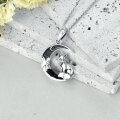 wholesale 925 Sterling Silver Crescent Moon Fox Pendant Necklace-0-5