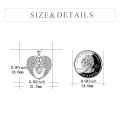 wholesale 925 Sterling Silver Heart-Shaped CZ Angel Wing Pendant Necklace for Women-0-1