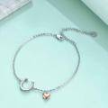 wholesale 925 Sterling Silver Heart & Horse Shoe Charm Bracelet for Women -0-4