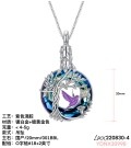 wholesale 925 Sterling Silver & Blue Crystal Life Tree Bird Locket Necklace for Women - Gift Idea-0-12