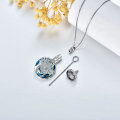 wholesale 925 Sterling Silver Blue Crystal Dragonfly Tree of Life Urn Necklace for Ashes - Memorial Keepsake s for Women and Girls-0-5