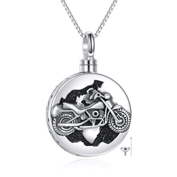 Sterling Silver Motorcycle Urn Necklaces-0