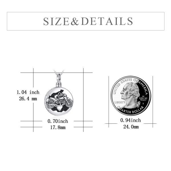 Sterling Silver Motorcycle Urn Necklaces-1