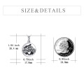 wholesale 925 Sterling Silver Motorcycle Round Cremation Jewelry Pendant with Funnel and Chain - Memorial Keepsake-0-1