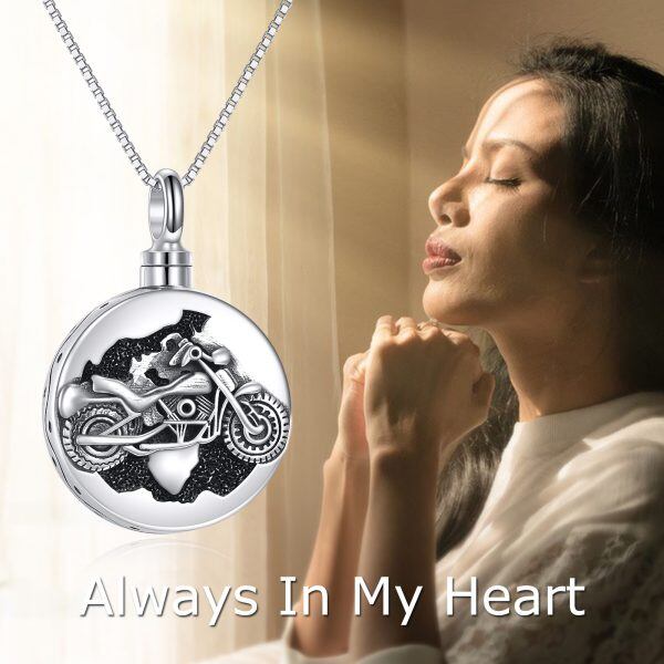 Sterling Silver Motorcycle Urn Necklaces-2