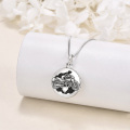 wholesale 925 Sterling Silver Motorcycle Round Cremation Jewelry Pendant with Funnel and Chain - Memorial Keepsake-0-5