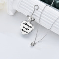 wholesale 925 Sterling Silver Metal Stone Cremation Jewelry Heart Shaped Owl on Branch with Abalone Shell and Cubic Zirconia Elements Necklace for Ashes Keepsake Memorial Urn Pendant-0-5