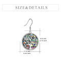 wholesale 925 Sterling Silver with Abalone Shell and Gemstone Tree of Life Drop Earrings for Women-0-1