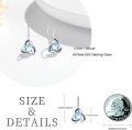 wholesale 925 Sterling Silver Blue Enamel Celtic Knot Moonstone Dangle Earrings for Women and Girls-0-1