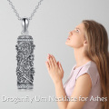 wholesale 925 Sterling Silver Hummingbird Tree of Life Cremation Jewelry Keepsake Pendant Necklace with Funnel and Chain-0-3