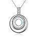 wholesale 925 Sterling Silver Round Opal Urn Pendant with Cubic Zirconia - 3D Engraved Keepsake Memory Charm Necklace-0-2