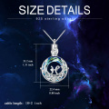 wholesale 925 Sterling Silver Blue Crystal Moon & Star Constellation Cremation Jewelry with Funnel Pendant Necklace-0-1